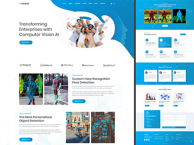Computer Vision | PSD Template ai artificial intelligence business computer vision startups template website