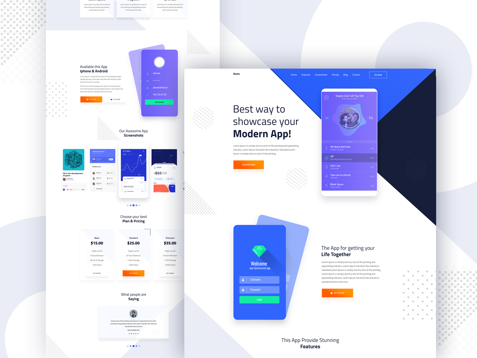 App Landing Page by AuburnForest on Dribbble