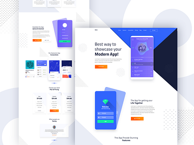 App Landing Page android app application ios landing page web design website