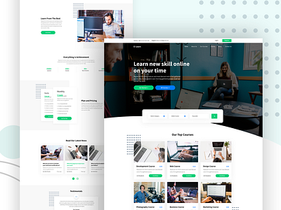 Online Course Landing Page course instructor landing page lesson online course teacher template theme web design website