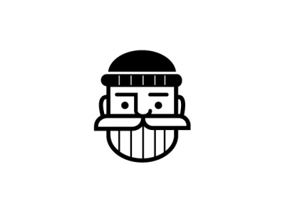 Hipster Beard Dude Line Logo branding graphic design icon illustration line logo logo logo design logofolio minimal