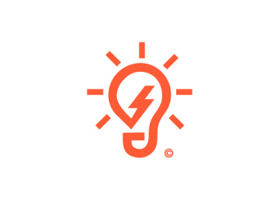 Lightbulb Eco Footstep Logo (for Sale)