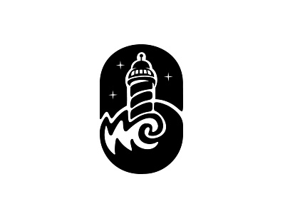Minimal lighthouse logo