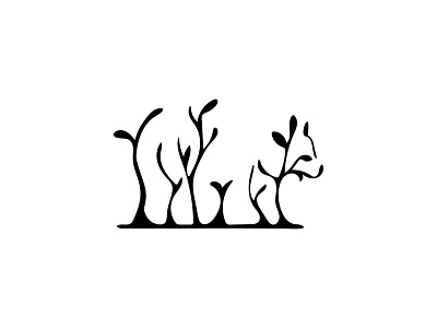 Forest Bear Line Illustration Logo