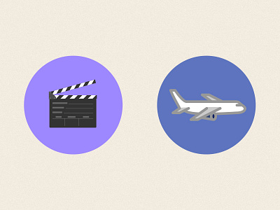Dribbble Film Airline Icons animation icons