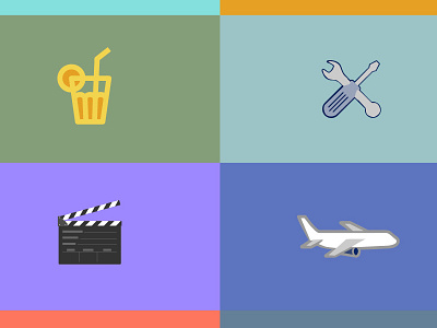 Icons Industries And Organisations Grid animation icons