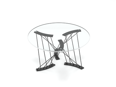 Glass & Metal Table design furniture design photoshop rendering sketchup vray