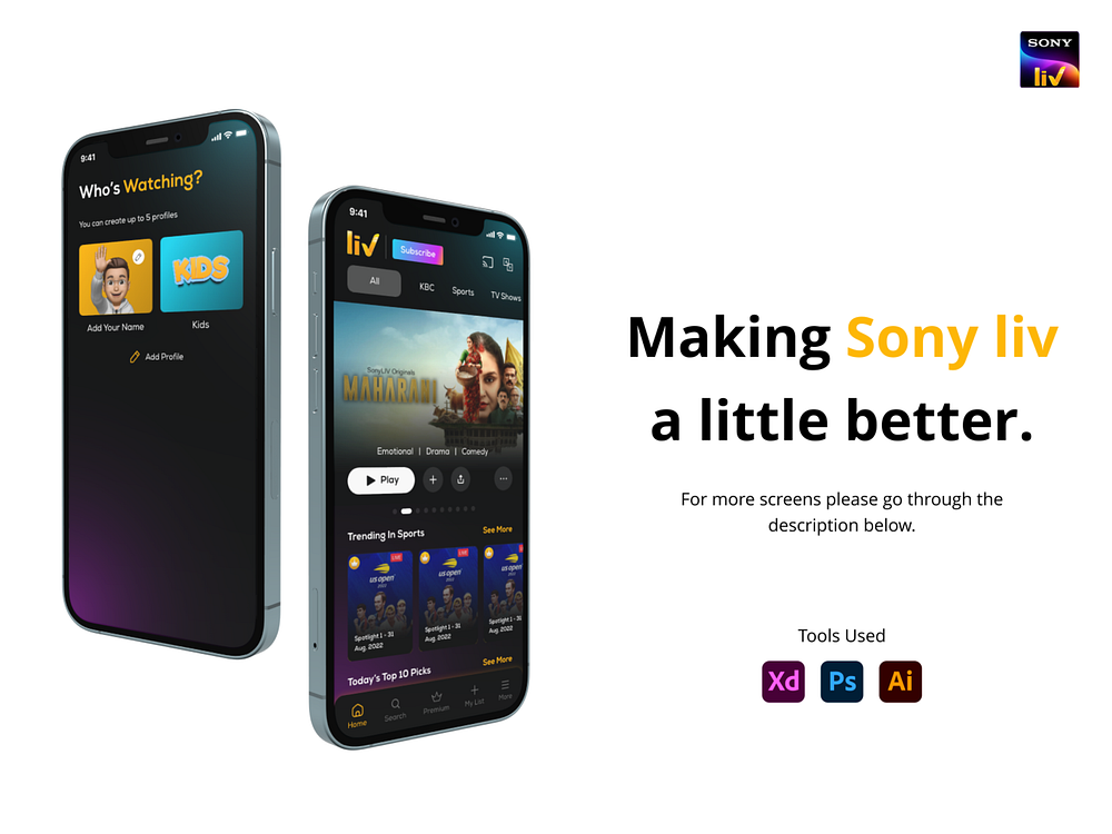 Sony Liv App Revamp by vinay bhushan on Dribbble