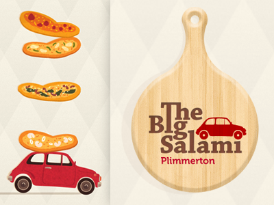 pizza restaurant logo & illustration