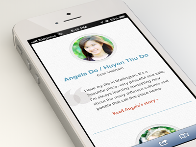 student stories mobile layout mobile responsive testimonials web