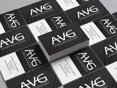 AVG BusinessCards branding business card design flat illustrator logo logo design minimal print typography vector