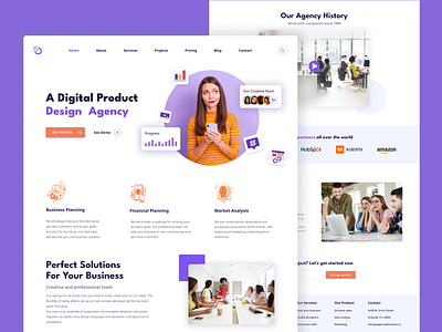 Digital Agency Landing Page landing ui ux web