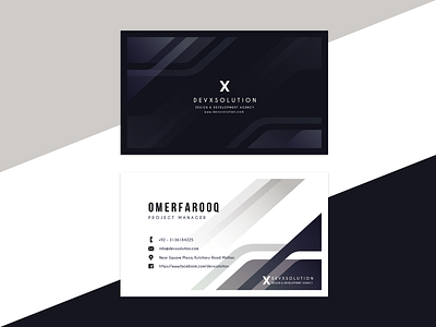 DevXSolution Business Card Design branding business card business card design business card mockup concept art typography ui ui design ux vector