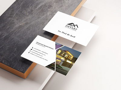 DEVART Real Estate & Builders business card design