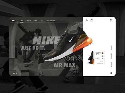 NIKE Web Store Concept Design branding concept art landing page landing page design ui design ux design web design