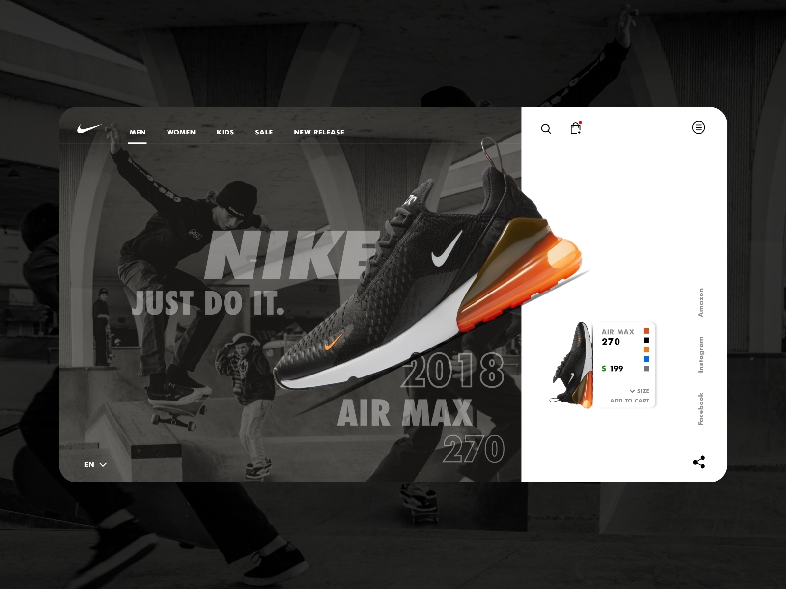 NIKE Web Store Concept Design by Omer Farooq on Dribbble