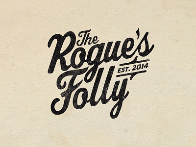 The Rogue's Folly folly logo script vintage