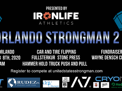 Orlando Strongman 2020 Banner Design
