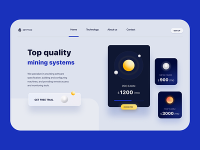 Design Concept «Miny Systems» daily ui dailyui design designer minimal typography ui web webdesign