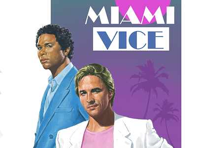 Miami Vice illustrations miami vice