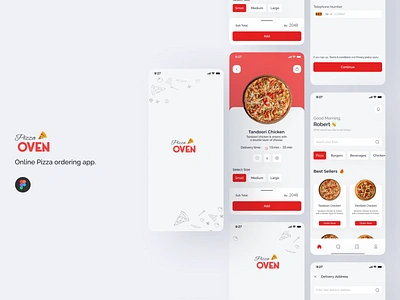 Pizza OVEN app figma mobile pizza pizzadeliveryapp ui