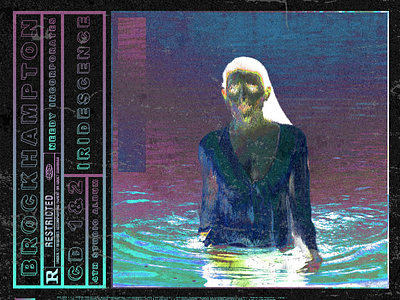 IRIDESCENCE aesthetic cdcover cover gradient grunge neon neoncolors typography underground