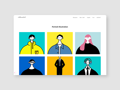 Illustration Portfolio website - Studio flat design flat illustration flatdesign flatillustration illustration illustrator procreate web design webdesign website website design