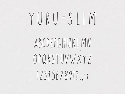 YURU-SLIM | font font font design font family fonts