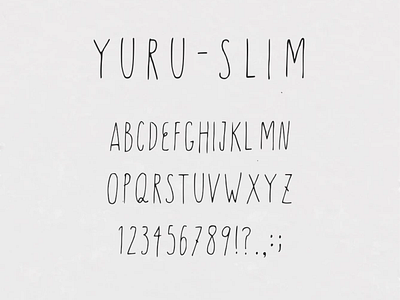 YURU-SLIM | font