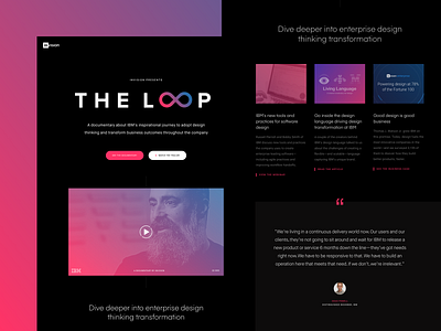 THE LOOP documentary landing page content design copywriter landing page ux writer ux writing