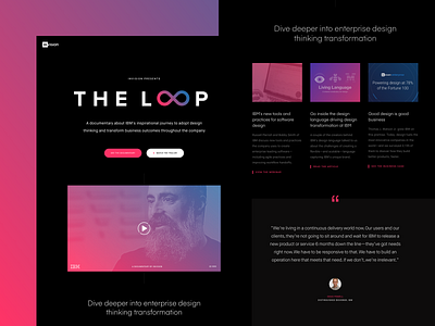 THE LOOP documentary landing page