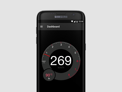 Speedometer app via GPS & OBD car app android app automotive car gps obd speedometer ui ux