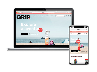 GRIP. community design desktop ecommerce mobile skaters uidesign uiux uiuxdesign webdesign website