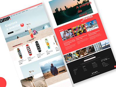 GRIP. - Homepage community design desktop ecommerce homepage skaters uidesign uiux uiuxdesign webdesign website