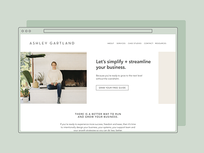 Ashley Gartland - Website Redesign ui ux design web design website design