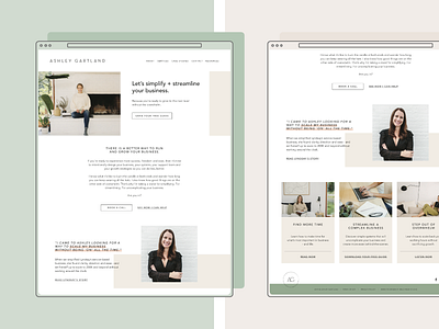 Ashley Gartland - Website Redesign ui ux design web design website design