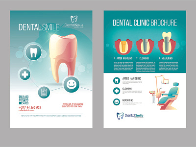 dentalsmile brochure artwork banner brochure brochure design brochure template company profile design illustration logo vector vector illustration