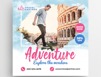 travel vacation artwork banner banner ad banner ads banner design banners design illustration poster poster design travel travel agency travelling vector vector illustration