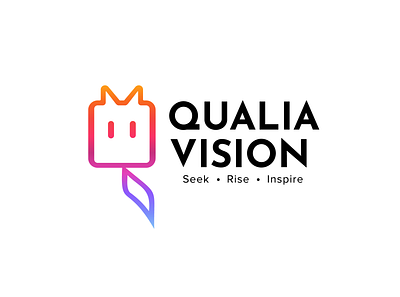 Logo Qualia Vision branding fixel fox inspire josefin sans logo rise vectorial