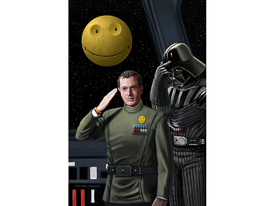 "Grand Moff Colbert" colbert illustration poster star star wars steve tarkin wars