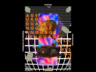 Modern Poster. adobe artwork black cover cover art design designs graphic holography illustration lines llustrator music photoshop poster poster art texture typogaphy white