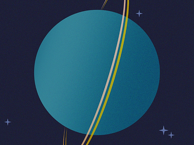 Circle 3 of 100 – Uranus astronomy circle daily challenge design design challenge illustration mezzotint nature space
