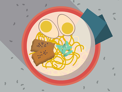 Circle 7 of 100 – Ramen design food illustration graduate graphic design illustration vector