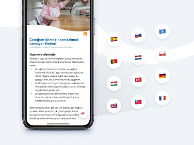 Automatically translating content for parents of deaf children app app design audio children coaching deaf ehealth healthcare healthcare app hearing impaired ios kids light ui medical medical app medical care medical design mhealth ui