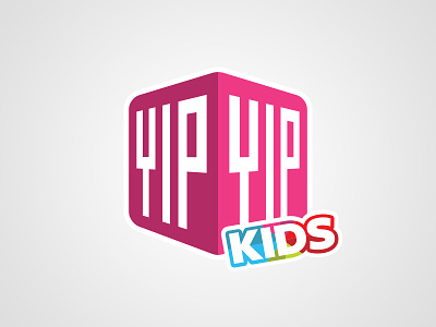 YipYip Kids logo apps bright colorful education fun game gaming kids logo playful