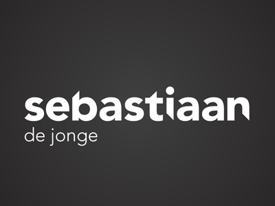 Sebastiaan de Jonge black brand identity logo type typeface typography white