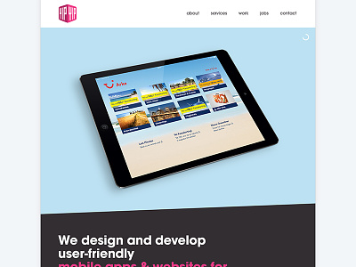 New YipYip mainsite agency app case design development digital line magenta web website