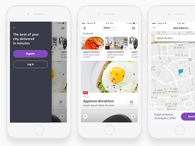 Flick | Delivery App app delivery dubai flick food ios kudret projectmind ui ux