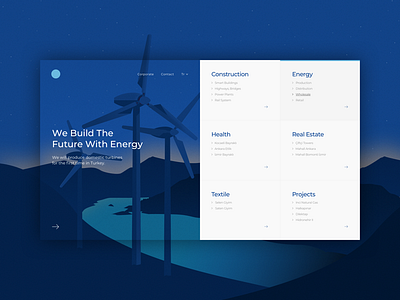 Corporate Website 2d art blue branding clean design istanbul kudret projectmind ui ux website