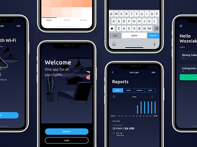Smart Led App UI Screens